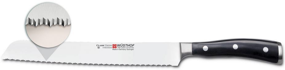 Wüsthof Classic Ikon - Brotmesser mit Doppel-Wellenschliff 23cm - 1040331123